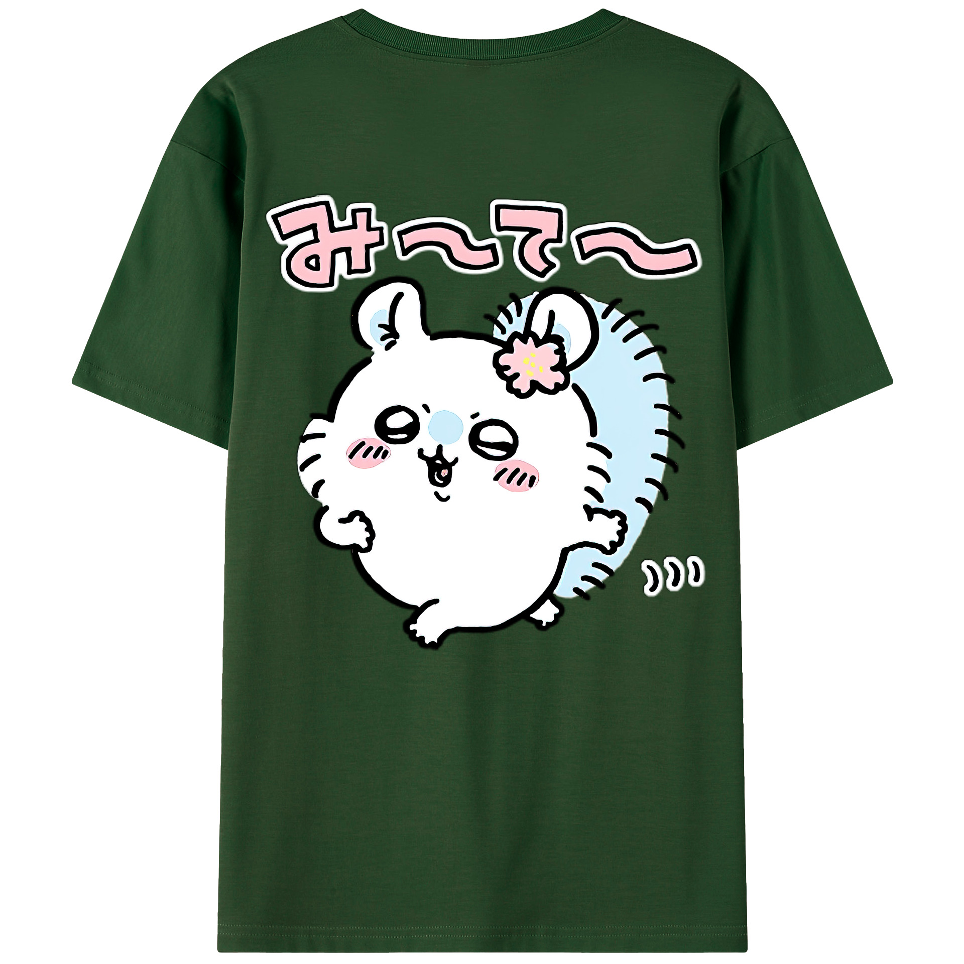 （画像用） ちいかわ モモンガ Chii-kawa Momonga 綿100％半袖Tシャツ（背面プリント）